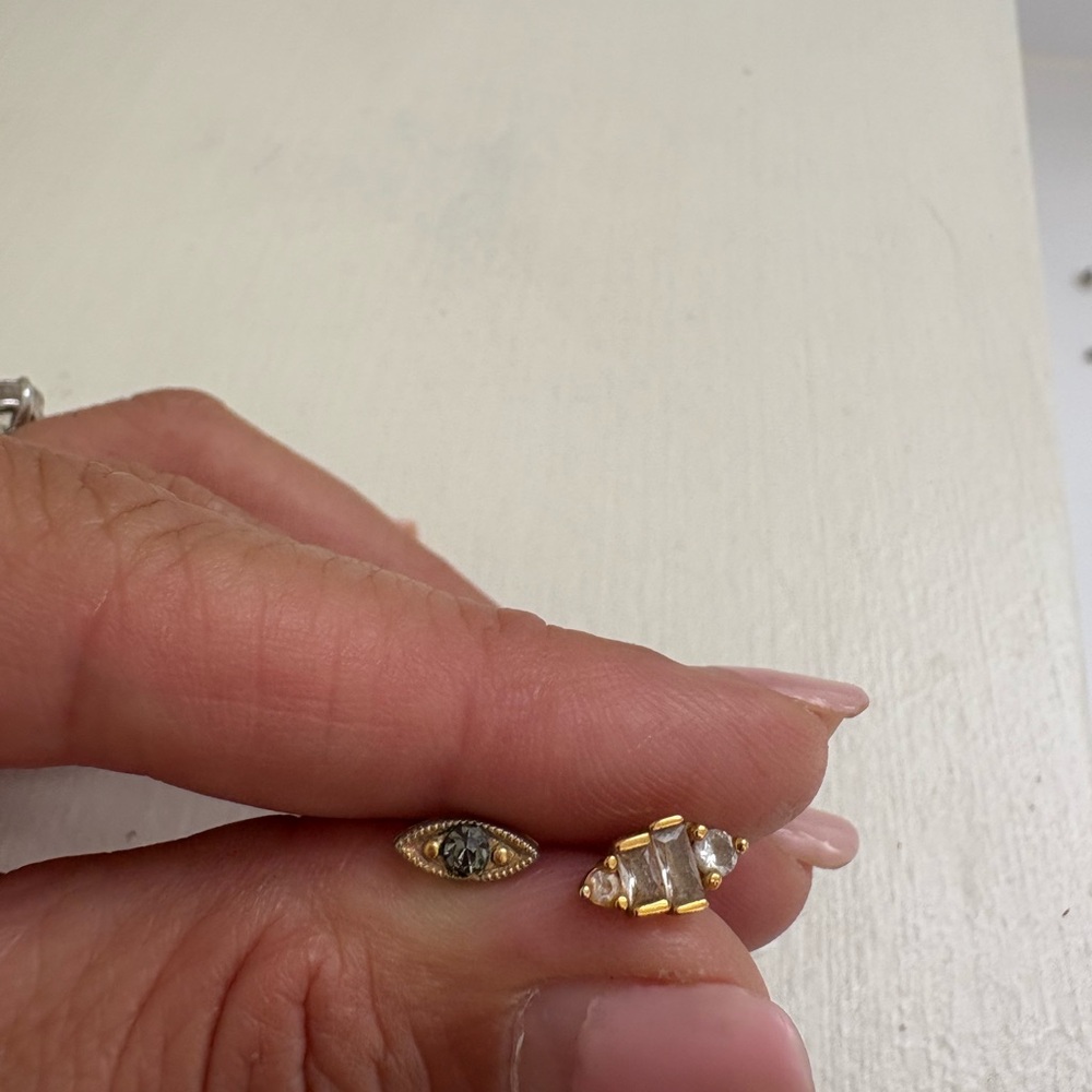 Free people Evil Eye Mismatched Stud Earrings